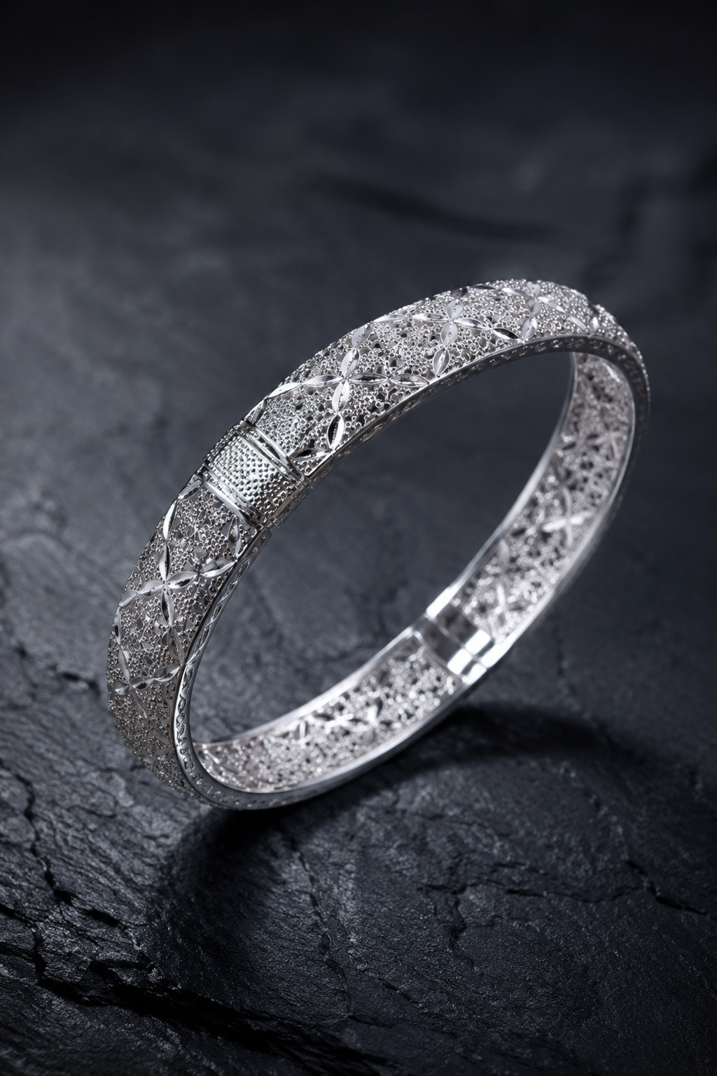 Luna gleam silver bangle - Image 3