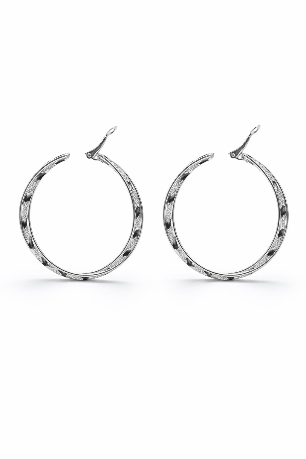 lightweight designer silver hoop earrings