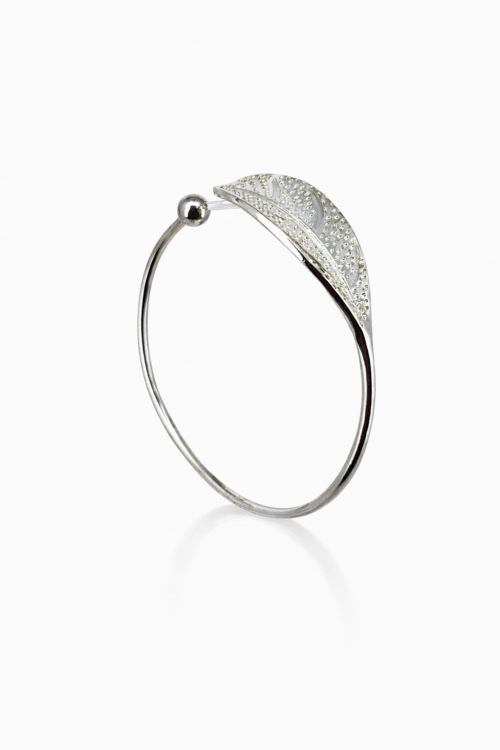 925 silver leaf bangle