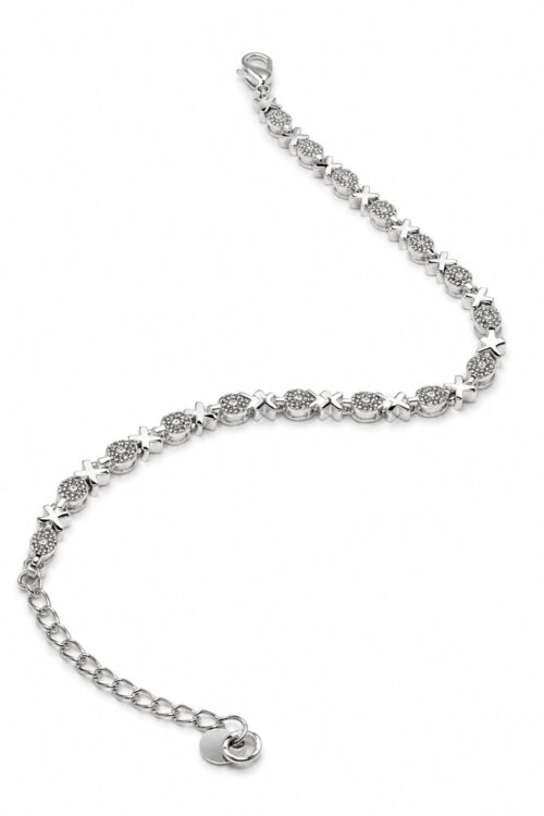 Sterling Silver XO Link Bracelet