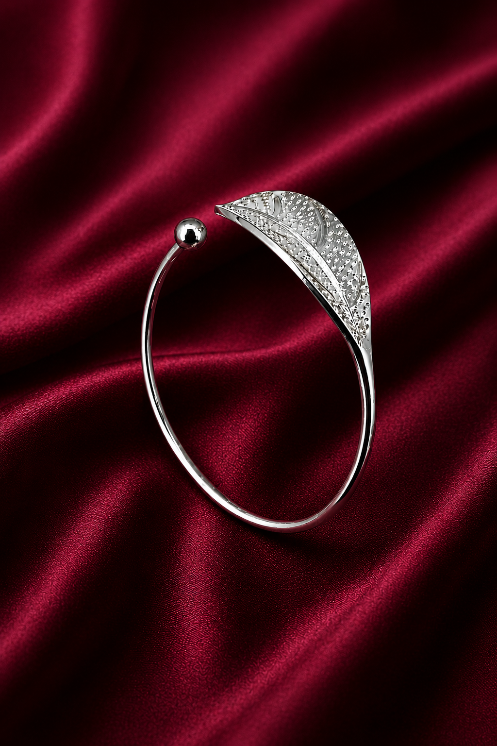 925 silver leaf bangle - Image 2