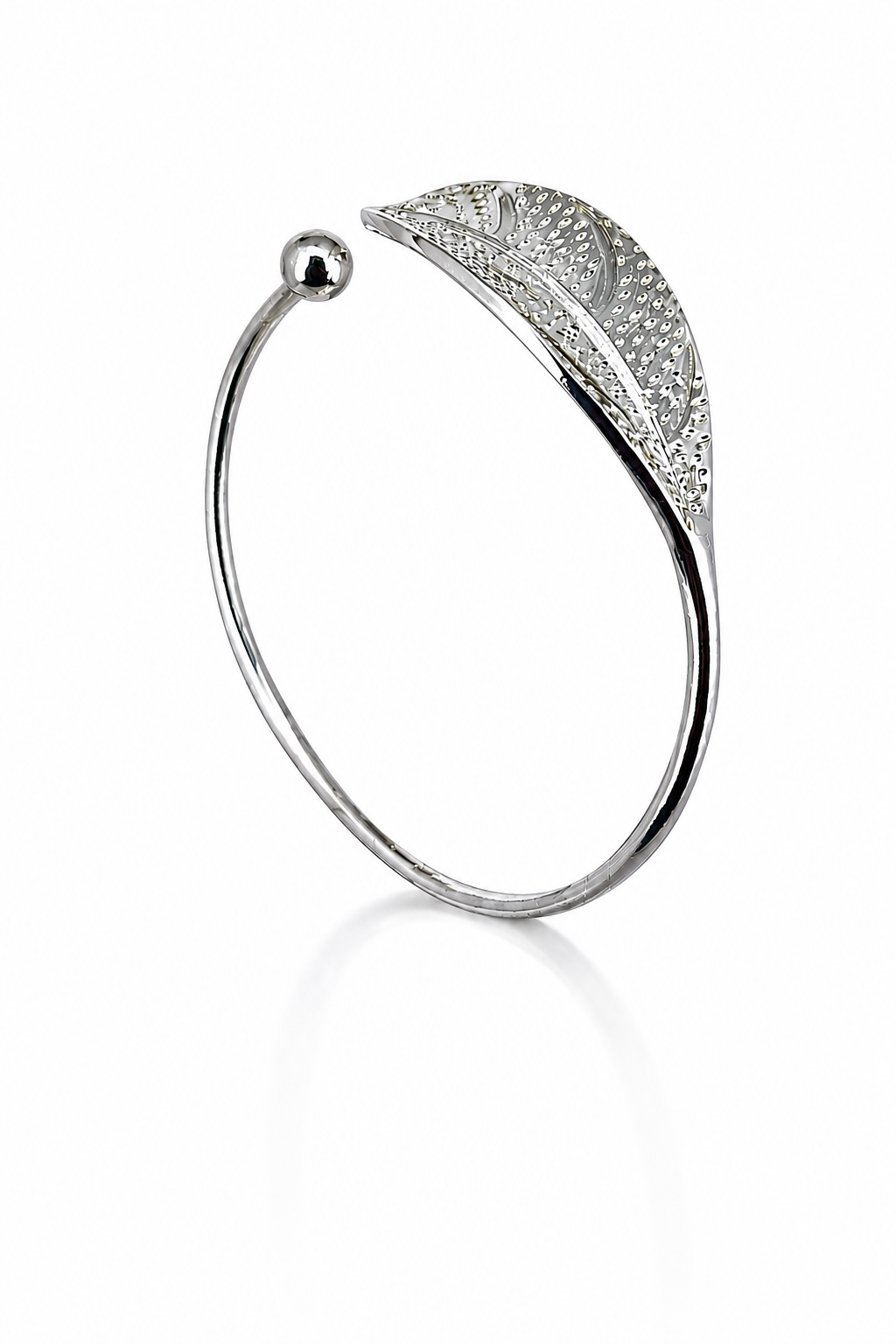 925 silver leaf bangle